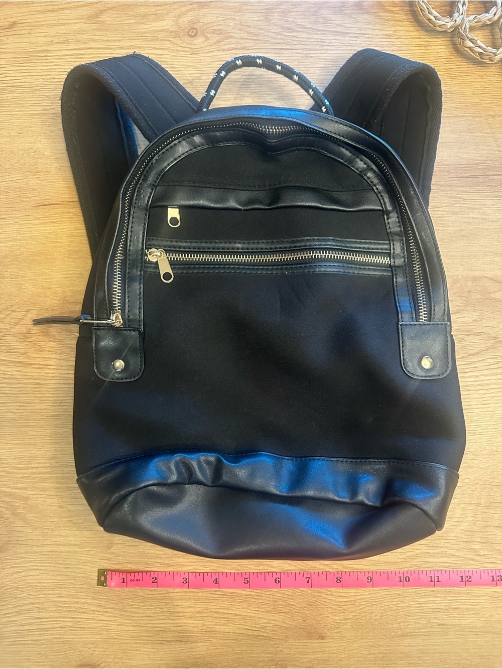 Black Backpack with Gold Hardware - Modern Everyday Bag